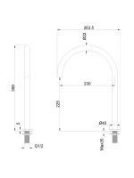 Излив WHITECROSS Y1203CPB брашированная медь