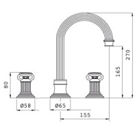 Смеситель для раковины Cezares Olimp BLS2 A 03/24 O для раковины