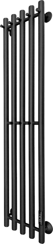 Полотенцесушитель электрический Маргроид Inaro 120х24 R, с крючками, черный матовый