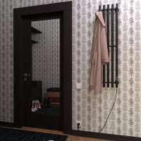 Полотенцесушитель электрический Маргроид Inaro 120х24 R, с крючками, черный матовый
