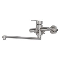 Смеситель с длинным изливом для ванны Agger Zest A0721133 никель матовый