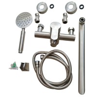 Смеситель с длинным изливом для ванны Agger Zest A0721133 никель матовый