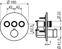 Термостатический смеситель встраиваемый Plumberia Selection PSBOX PSB1903NO С ВНУТРЕННЕЙ ЧАСТЬЮ, матовый черный