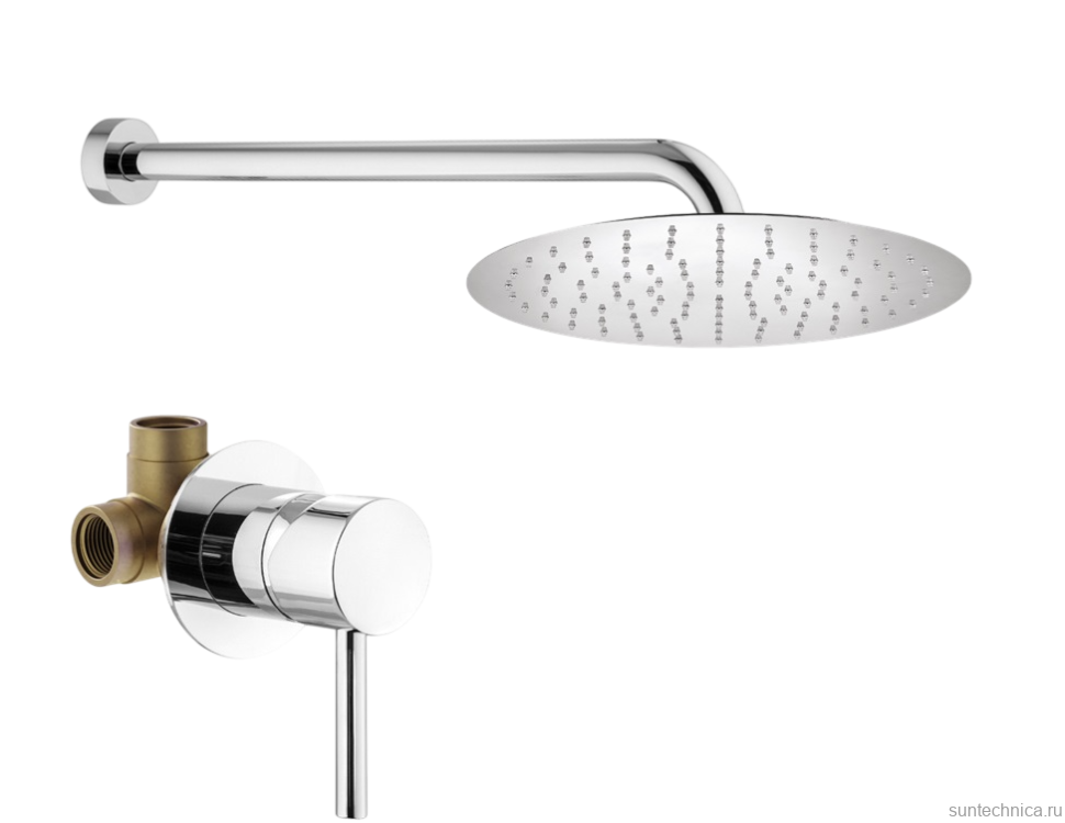 Душевой комплект Plumberia Selection Ixo KITXO01CR С ВНУТРЕННЕЙ ЧАСТЬЮ, хром