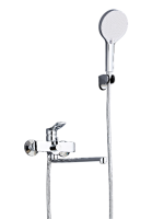 Смеситель с длинным изливом для ванны Haiba HB22553 хром