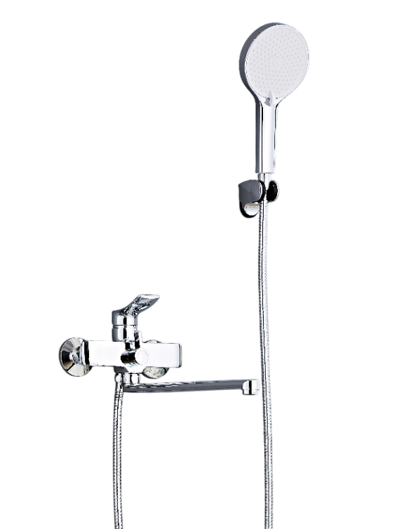 Смеситель с длинным изливом для ванны Haiba HB22553 хром