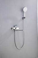 Смеситель с длинным изливом для ванны Haiba HB22553 хром