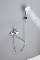 Смеситель с длинным изливом для ванны Haiba HB22553 хром