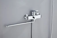 Смеситель с длинным изливом для ванны Haiba HB22553 хром Смеситель с длинным изливом для ванны Haiba HB22553 хром