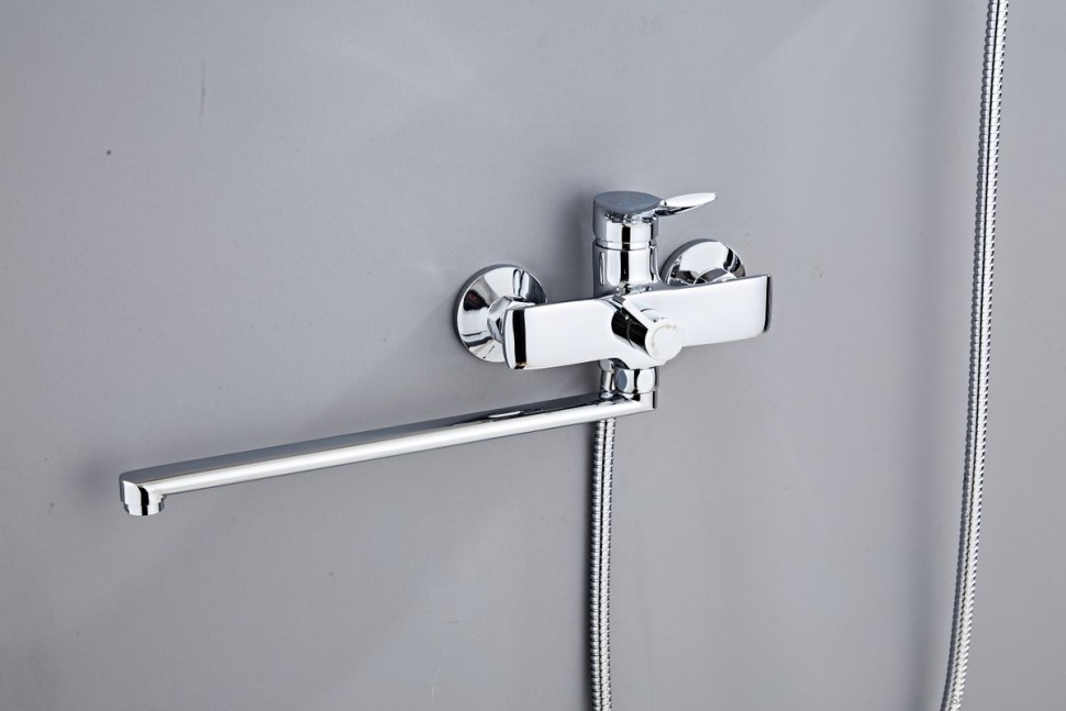 Смеситель с длинным изливом для ванны Haiba HB22553 хром
