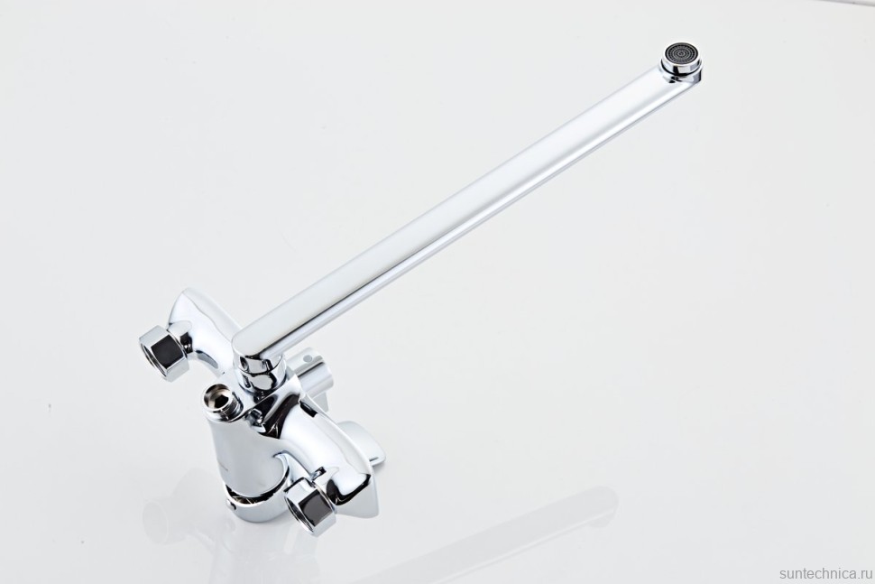 Смеситель с длинным изливом для ванны Haiba HB22553 хром