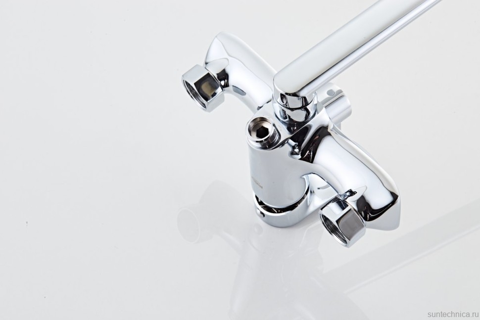 Смеситель с длинным изливом для ванны Haiba HB22553 хром