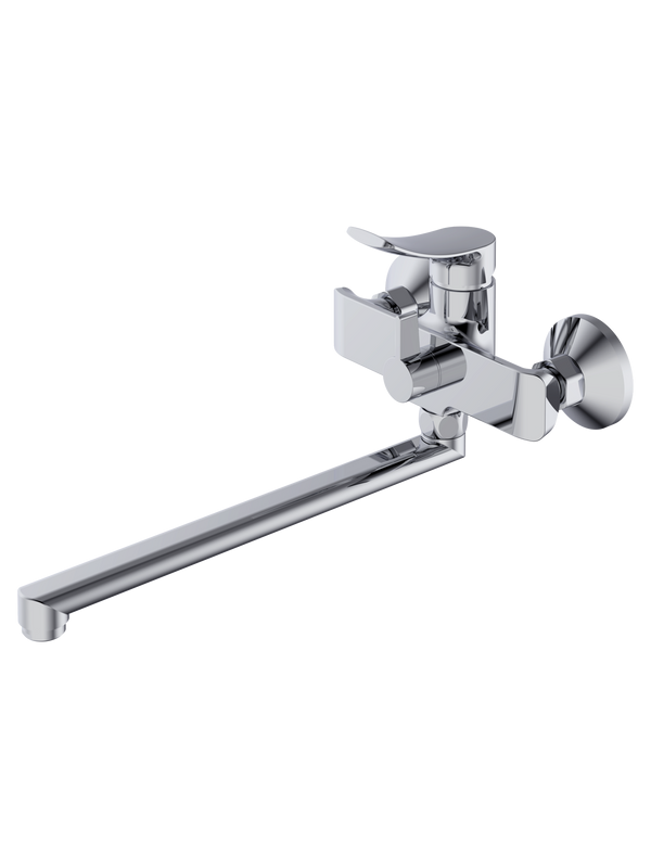 Смеситель с длинным изливом для ванны Haiba HB22553 хром