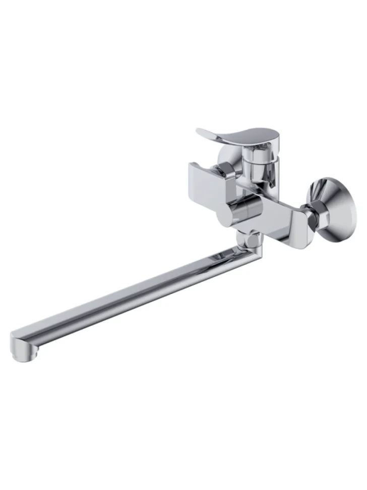 Смеситель с длинным изливом для ванны Haiba HB22553 хром