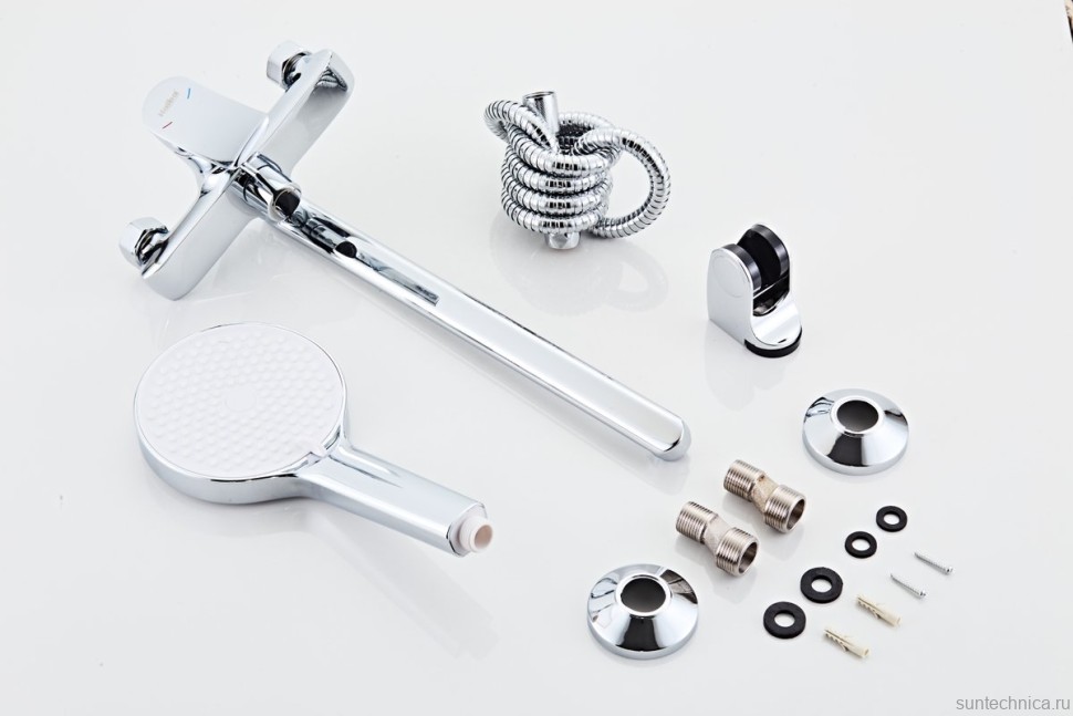 Смеситель с длинным изливом для ванны Haiba HB22553 хром