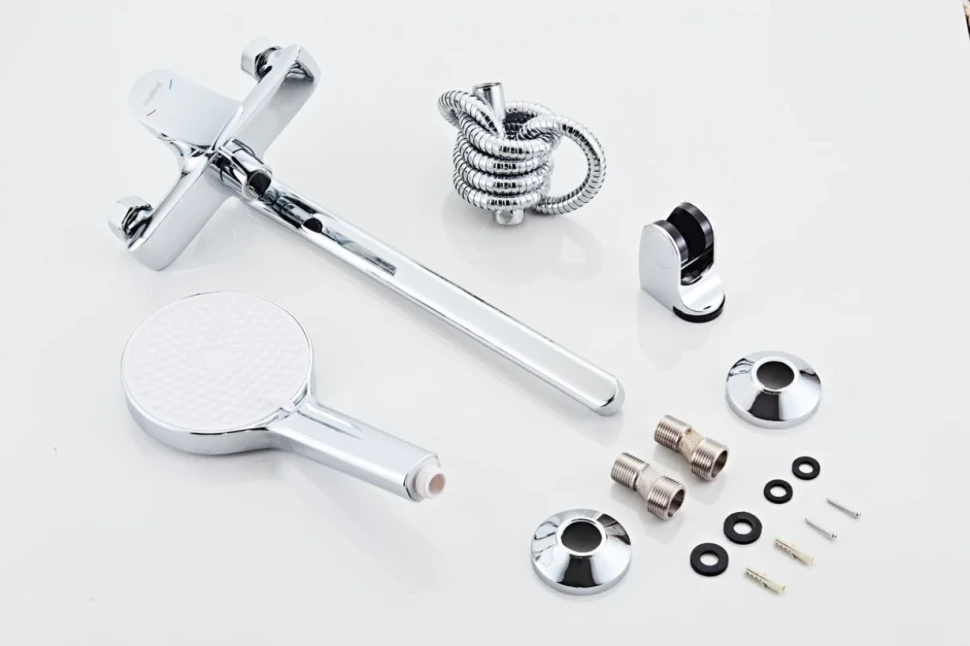 Смеситель с длинным изливом для ванны Haiba HB22553 хром