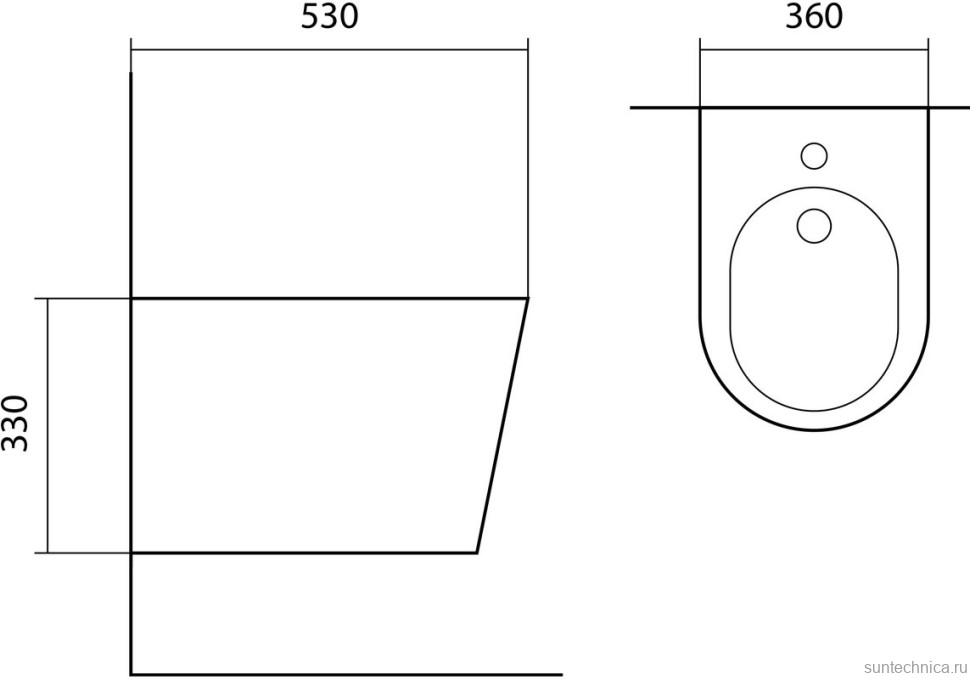 Биде подвесное AQUATEK Вега AQ1057-MB матовое черное