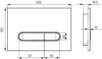 Кнопка смыва IDDIS Unifix UNI01WBi77 001, белая/черный