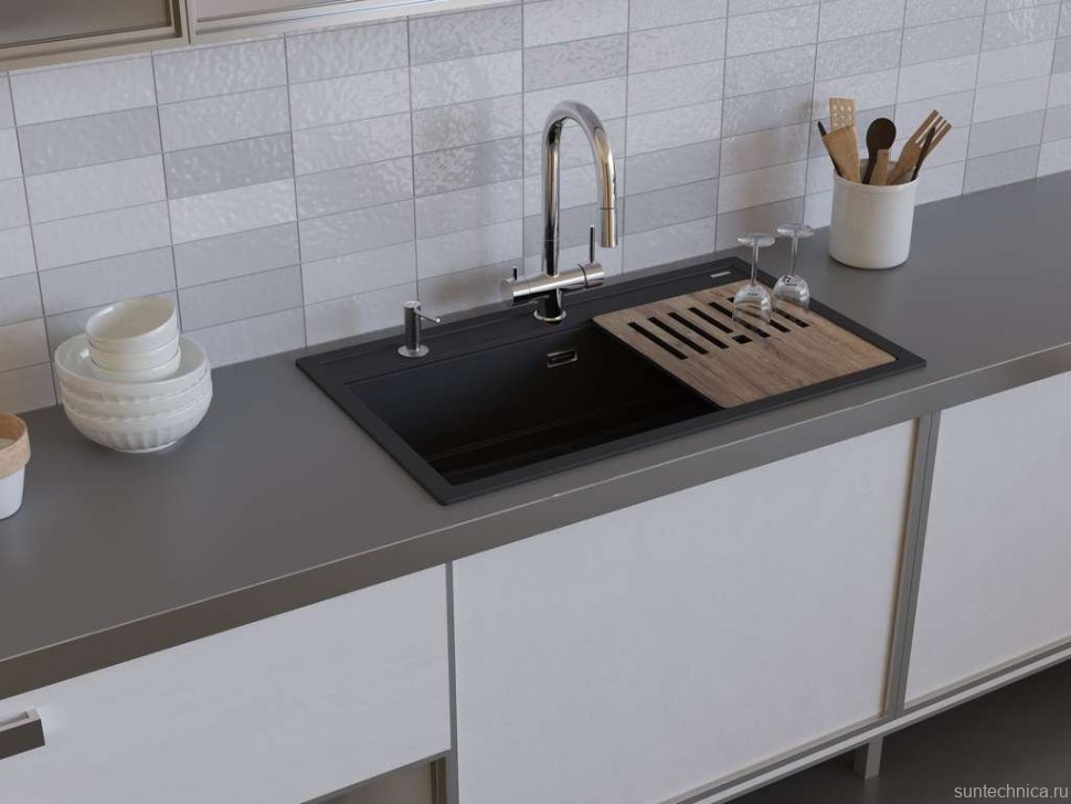 Мойка кухонная Omoikiri Kitagawa 86-LB графит