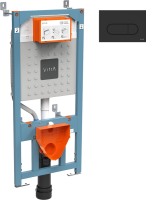 Система инсталляции для унитазов VitrA V12 762-5800-01 с кнопкой смыва Root Square 740-2211 черной матовой