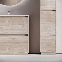 Мебель для ванной комнаты Sancos Libra Floor 90 дуб галифакс натуральный, белая раковина CN7002