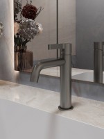 Смеситель для раковины Vincea Villa VBF-1VL1GM вороненая сталь Смеситель для раковины Vincea Villa VBF-1VL1GM вороненая сталь