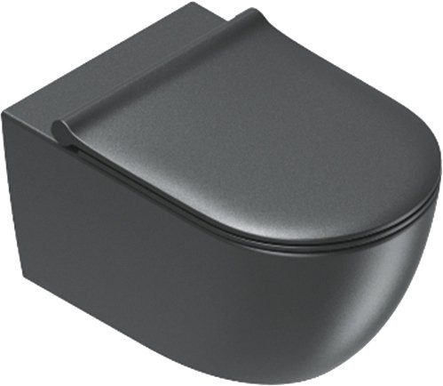 Унитаз подвесной Catalano Sfera 55х35, черный матовый, с микролифтом