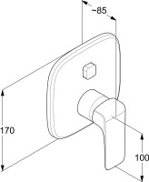 Встраиваемый смеситель для душа и ванны Kludi Ameo 416590575