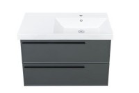 Тумба с раковиной La Fenice Elba Twin 90 подвесная, grigio, раковина Cubo 90 R