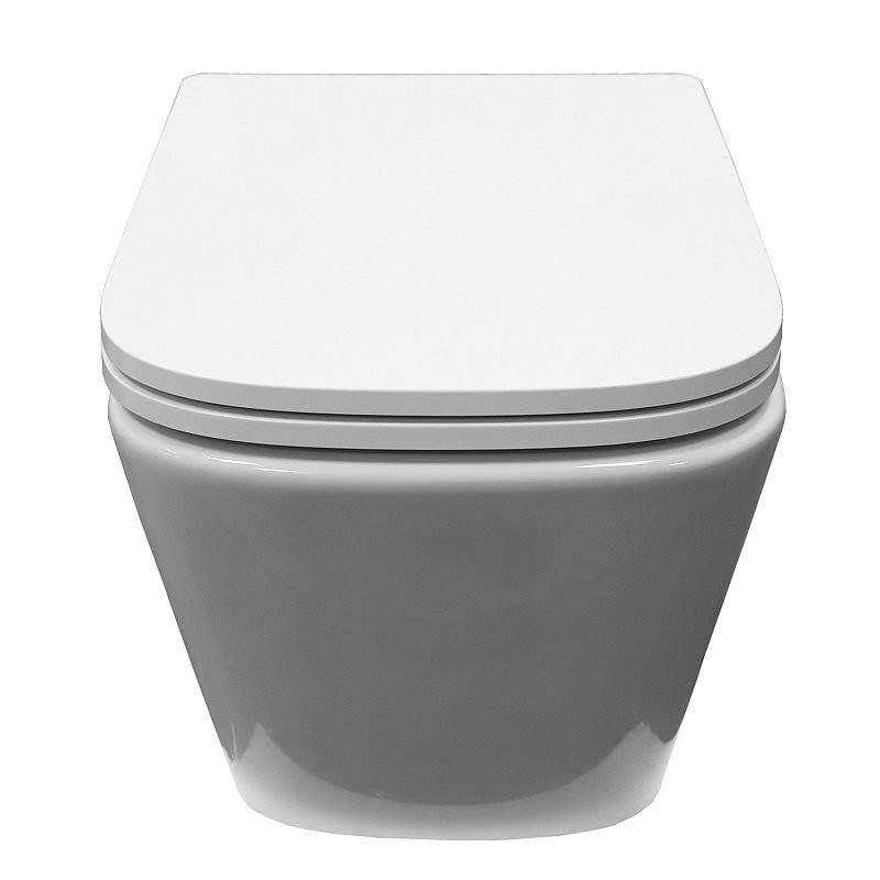 Унитаз подвесной AZARIO Armonia AZ-2403 безободковый, с микролифтом, глянцевый белый