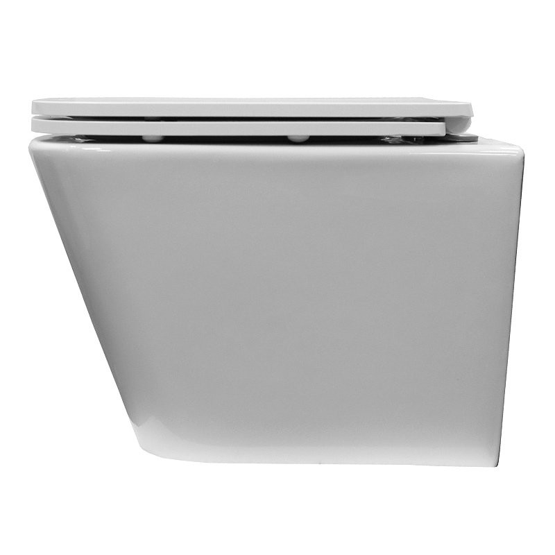 Унитаз подвесной AZARIO Armonia AZ-2403 безободковый, с микролифтом, глянцевый белый