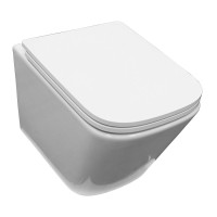 Унитаз подвесной AZARIO Armonia AZ-2403 безободковый, с микролифтом, глянцевый белый