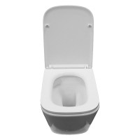 Унитаз подвесной AZARIO Armonia AZ-2403 безободковый, с микролифтом, глянцевый белый