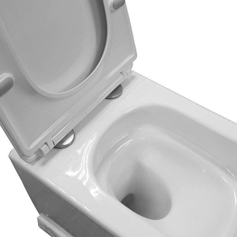 Унитаз подвесной AZARIO Armonia AZ-2403 безободковый, с микролифтом, глянцевый белый