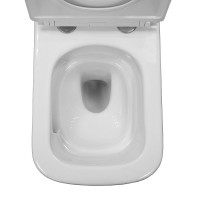 Унитаз подвесной AZARIO Armonia AZ-2403 безободковый, с микролифтом, глянцевый белый