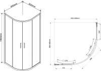 Душевой уголок Vincea Garda VSQ-1G900CL 90x90, профиль хром, стекло прозрачное