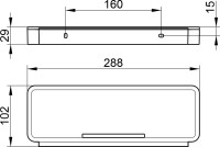 Полка Keuco Plan 14959 хром, серая
