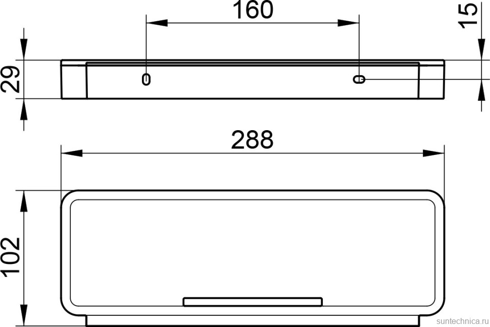 Полка Keuco Plan 14959 хром, серая