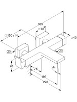 Смеситель для ванны с душем Kludi Decus 54691N275 оружейная сталь PVD