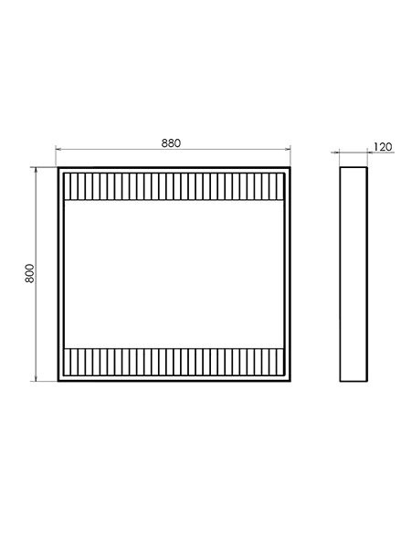 Зеркало Comforty Марсель 90 с подсветкой, матовое белое