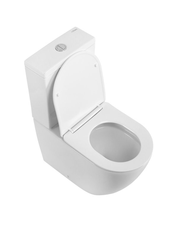 Унитаз-компакт напольный Cezares Stylus Tor безободковый, с микролифтом