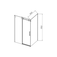 Душевой уголок Vincea Como-N VSR-4CN1016CL 160х100, профиль хром, стекло прозрачное
