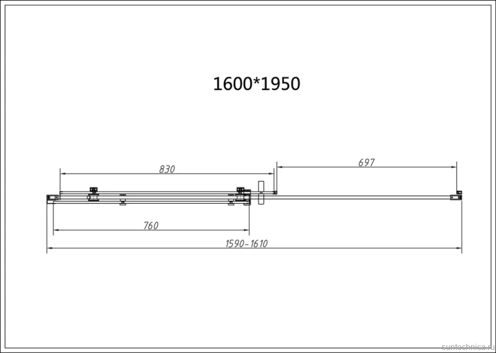 Душевой уголок Vincea Como-N VSR-4CN1016CL 160х100, профиль хром, стекло прозрачное