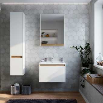 Мебель для ванной STWORKI Стокгольм 60 , белая, подвесная (комплект, гарнитур)