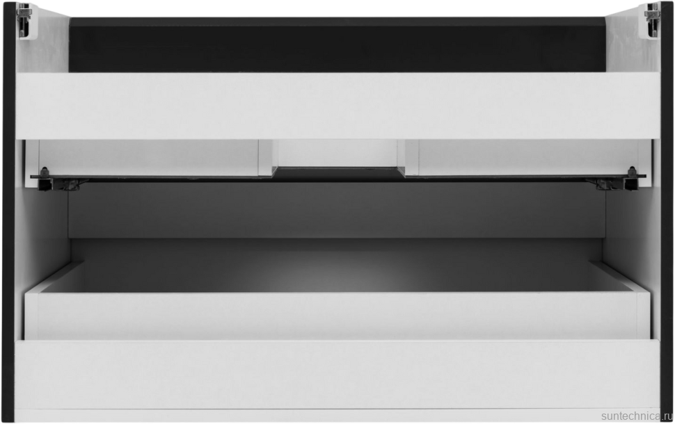 Мебель для ванной комнаты Aquanet Вега 2.0 80 подвесная, черная матовая