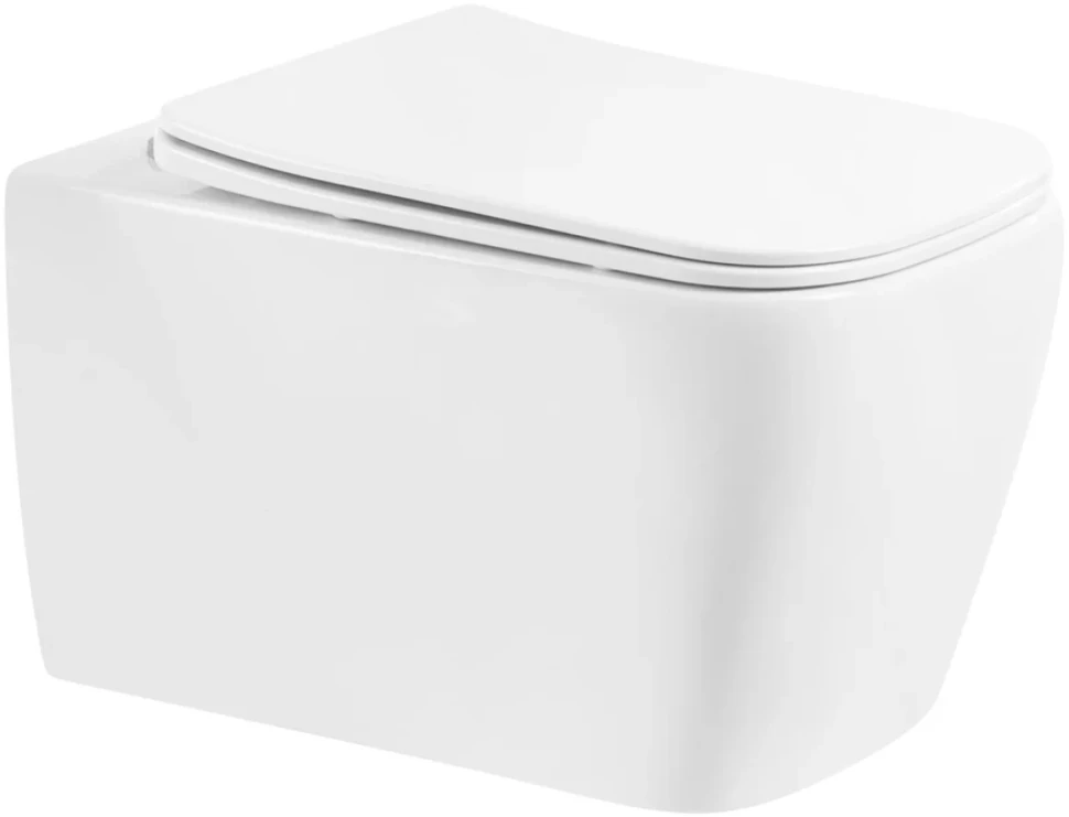 Унитаз подвесной BelBagno Veneto BB132CHR безободковый, с крышкой BB132SC с микролифтом