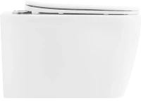 Унитаз подвесной BelBagno Veneto BB132CHR безободковый, с крышкой BB132SC с микролифтом