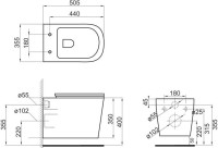Унитаз подвесной BelBagno Veneto BB132CHR безободковый, с крышкой BB132SC с микролифтом