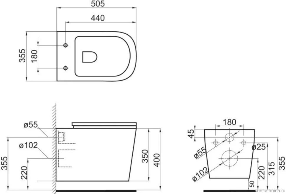 Унитаз подвесной BelBagno Veneto BB132CHR безободковый, с крышкой BB132SC с микролифтом
