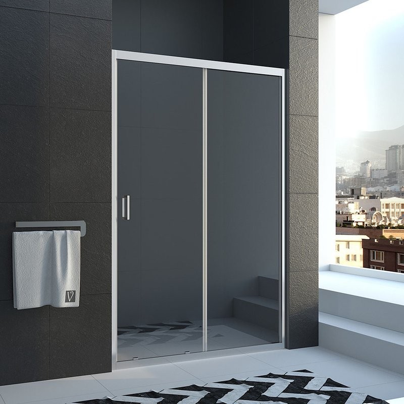 Душевая дверь в нишу Veconi Vianno VN40-140-01-C1 140 см, профиль хром, стекло прозрачное